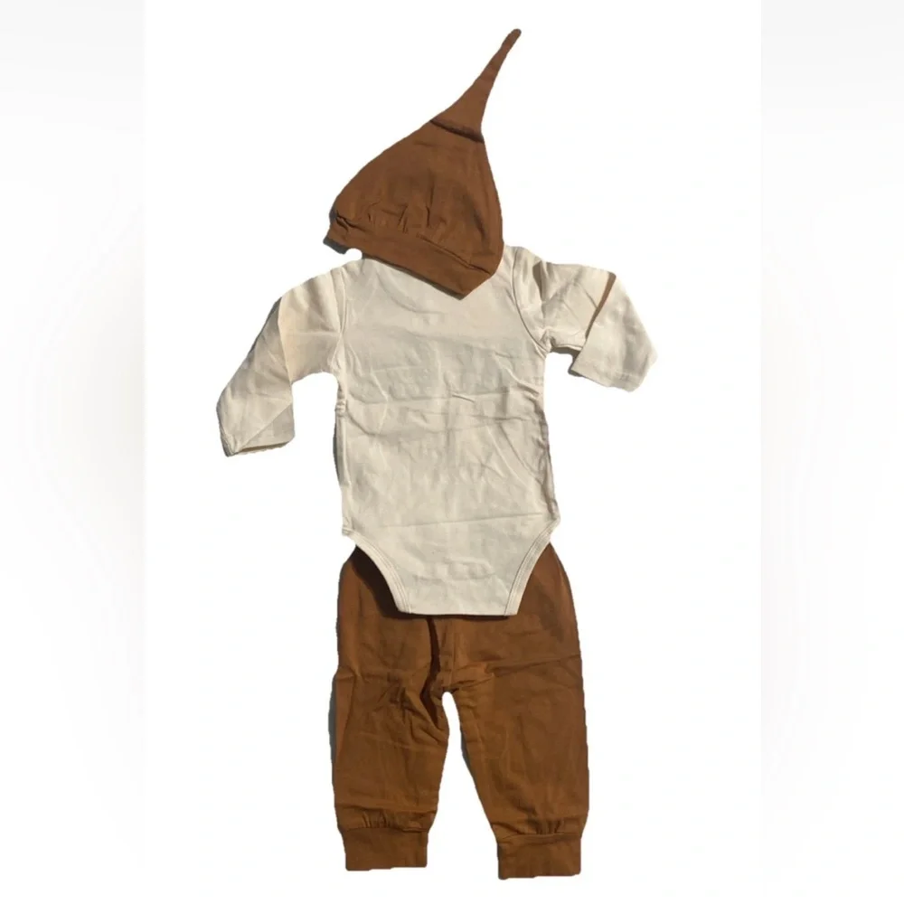 Baby Boy Lil Bro 3 Piece Outfit Long Sleeve Pants And Shirt Plus Hat 3-6 Mos.